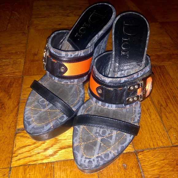 Authentic Dior denim wedges - Picture 2 of 2
